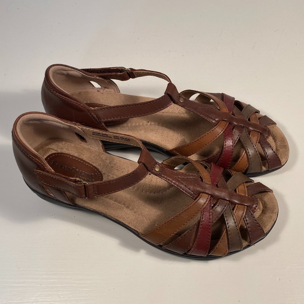 Earth Origins Posy Leather Sandals Women 9.5 M